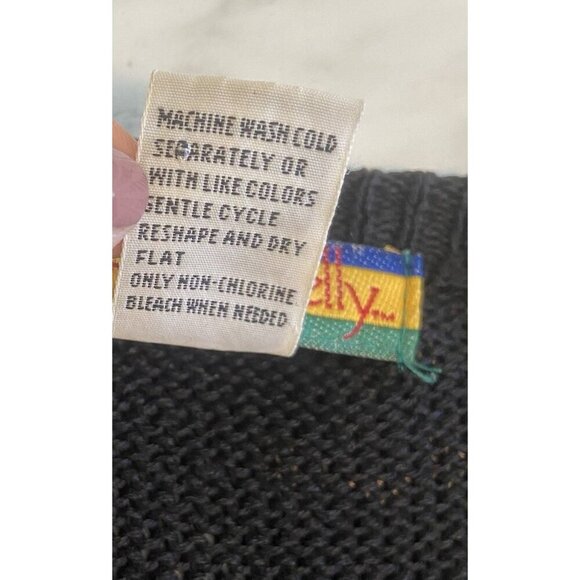 Bryn Connelly 90s Vintage Cotton Beaded Sweater Vest Cardigan Button Down Size S - Picture 8 of 13